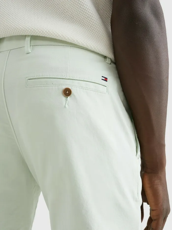 Tommy Hilfiger 1985 Collection Bleecker Slim Fit Chinos Accent Green Mens Trousers
