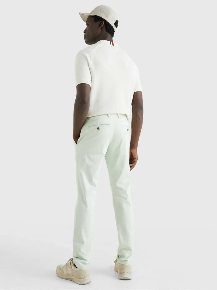 Tommy Hilfiger 1985 Collection Bleecker Slim Fit Chinos Accent Green Mens Trousers