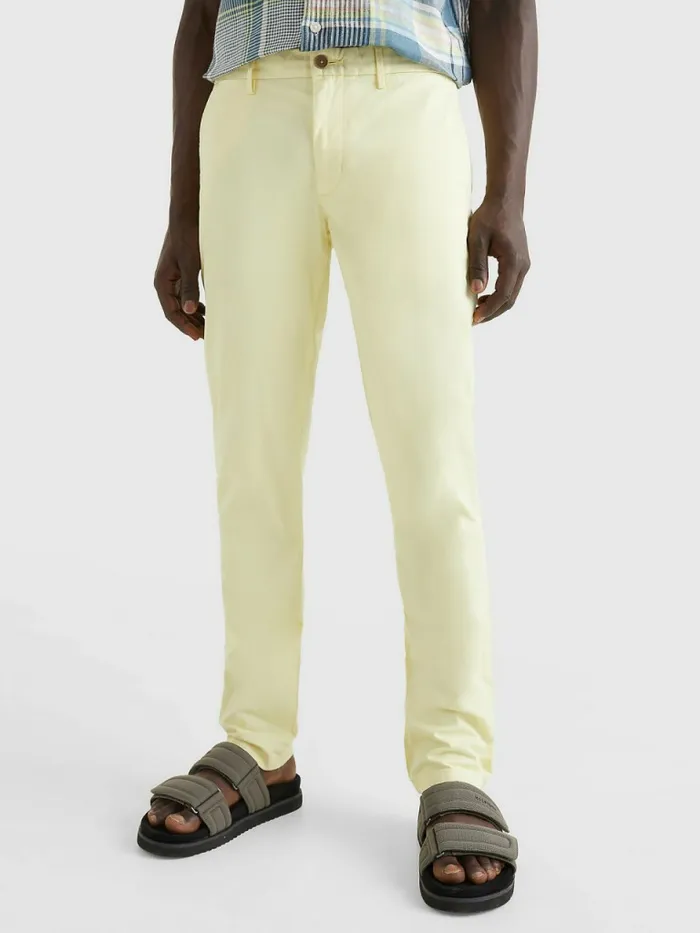 Tommy Hilfiger 1985 Collection Bleecker Slim Fit Chinos Lemon Twist Mens Trousers Tommy Hilfiger 1985 Collection Bleecker Slim Fit Chinos Lemon Twist Mens Trousers