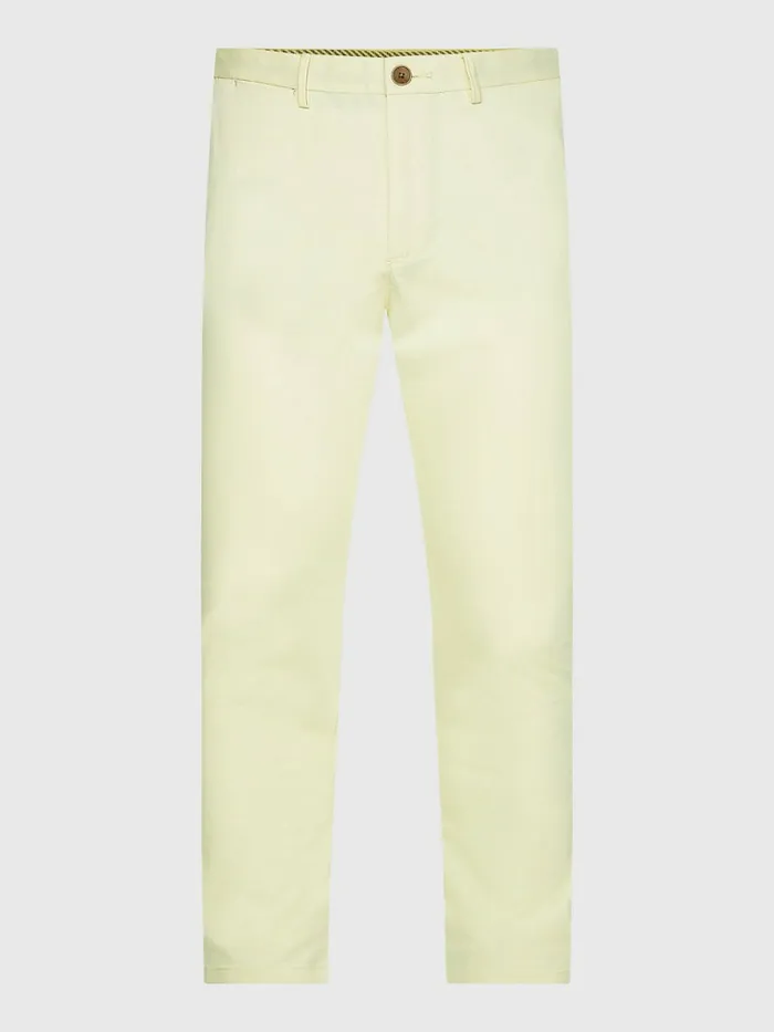 Tommy Hilfiger 1985 Collection Bleecker Slim Fit Chinos Lemon Twist Mens Trousers