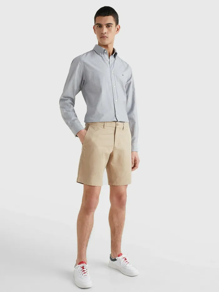Tommy Hilfiger 1985 Collection Organic Cotton Shorts Clayed Pebble Mens Shorts For Sale