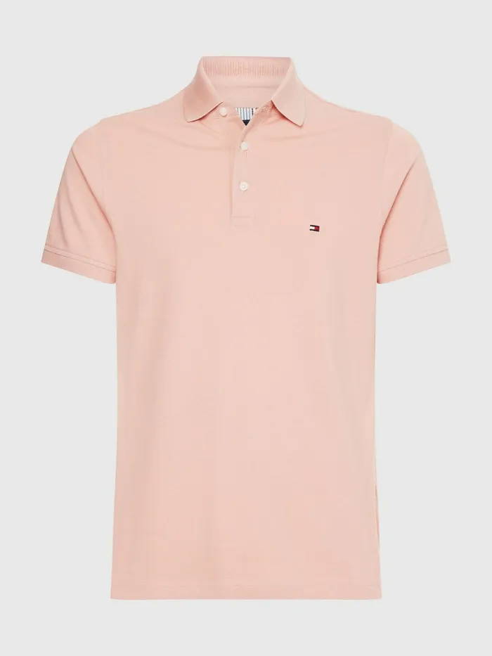 Tommy Hilfiger 1985 Collection Slim Fit Polo Guava Mens Polo Shirts Casaul