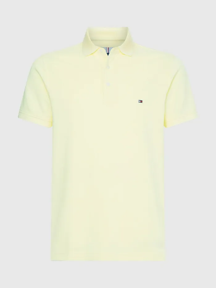 Tommy Hilfiger 1985 Collection Slim Fit Polo Lemon Twist Mens Polo Shirts Casaul