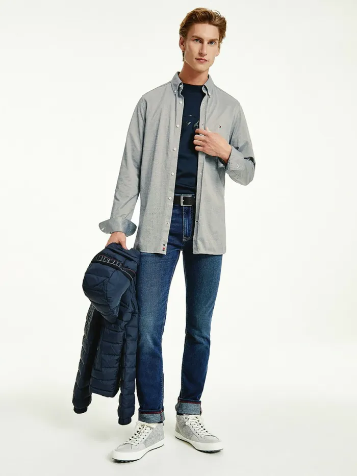 Tommy Hilfiger 1985 Collection Slim Fit Shirt Carbon Navy Mens Shirts For Sale Tommy Hilfiger 1985 Collection Slim Fit Shirt Carbon Navy Mens Shirts For Sale