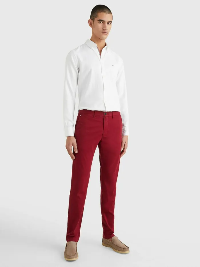 Tommy Hilfiger 1985 Collection Straight Chinos Rouge Mens Trousers