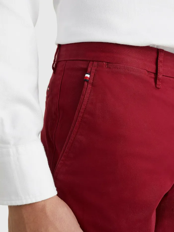 Tommy Hilfiger 1985 Collection Straight Chinos Rouge Mens Trousers