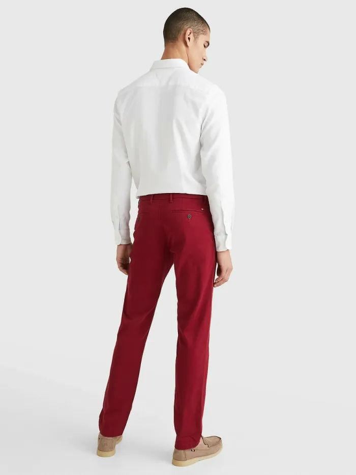 Tommy Hilfiger 1985 Collection Straight Chinos Rouge Mens Trousers