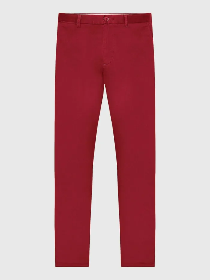 Tommy Hilfiger 1985 Collection Straight Chinos Rouge Mens Trousers