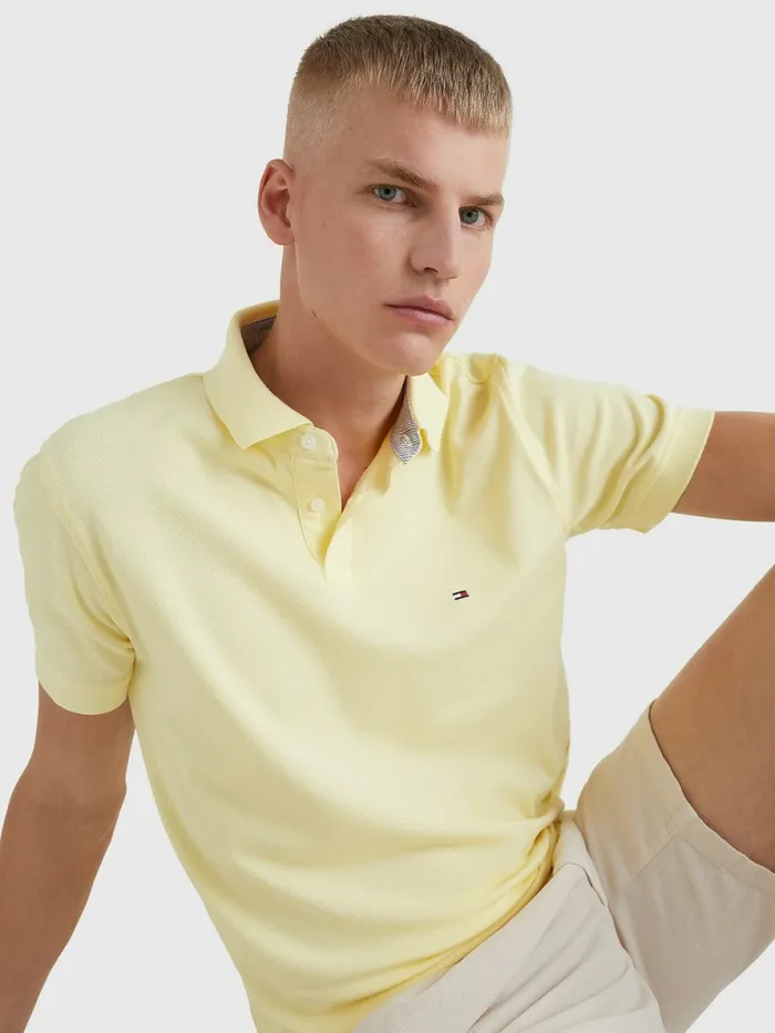 Tommy Hilfiger 1985 Collection Th Flex Polo Lemon Twist Mens Polo Shirts For Sale
