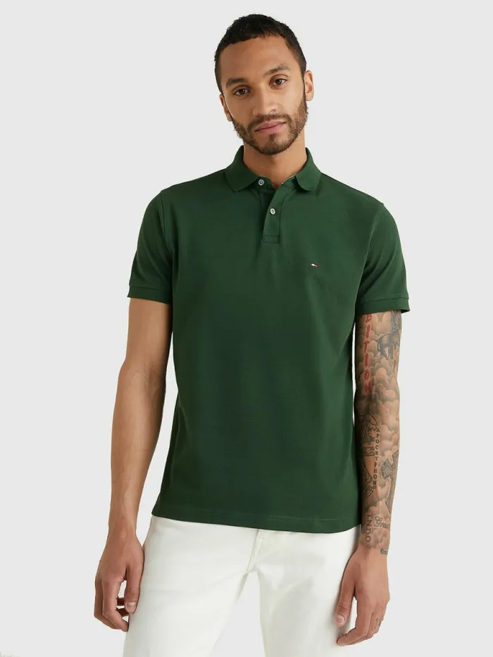 Tommy Hilfiger 1985 Collection Th Flex Polo National Forest Mens Polo Shirts Sale