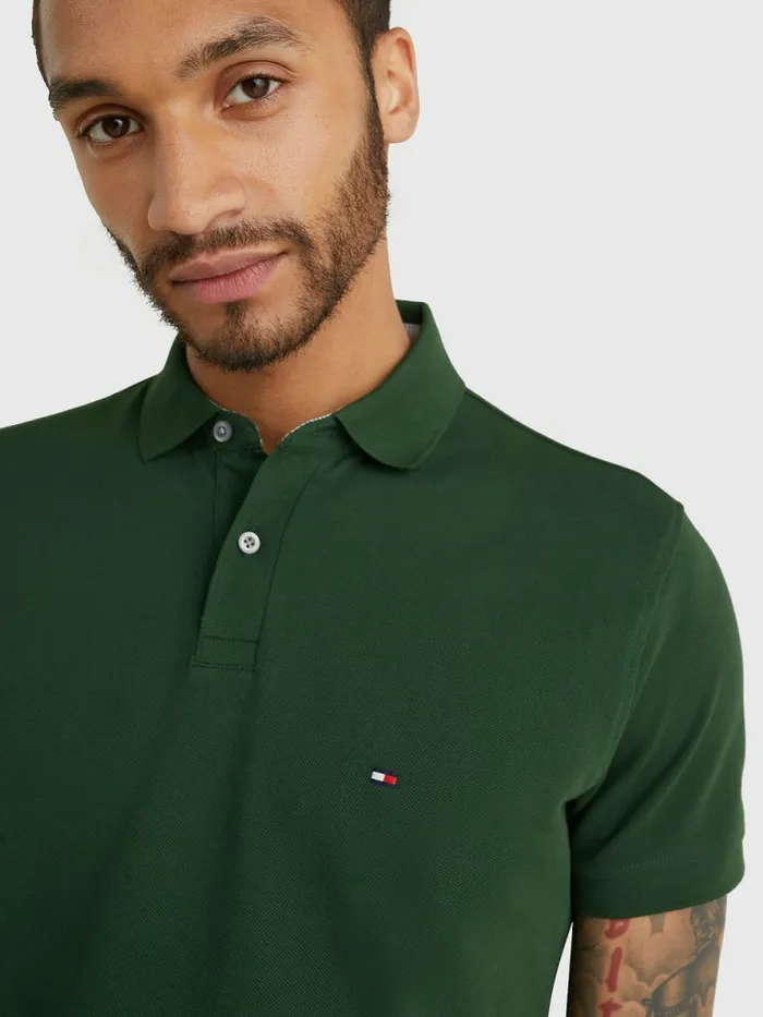 Tommy Hilfiger 1985 Collection Th Flex Polo National Forest Mens Polo Shirts Sale