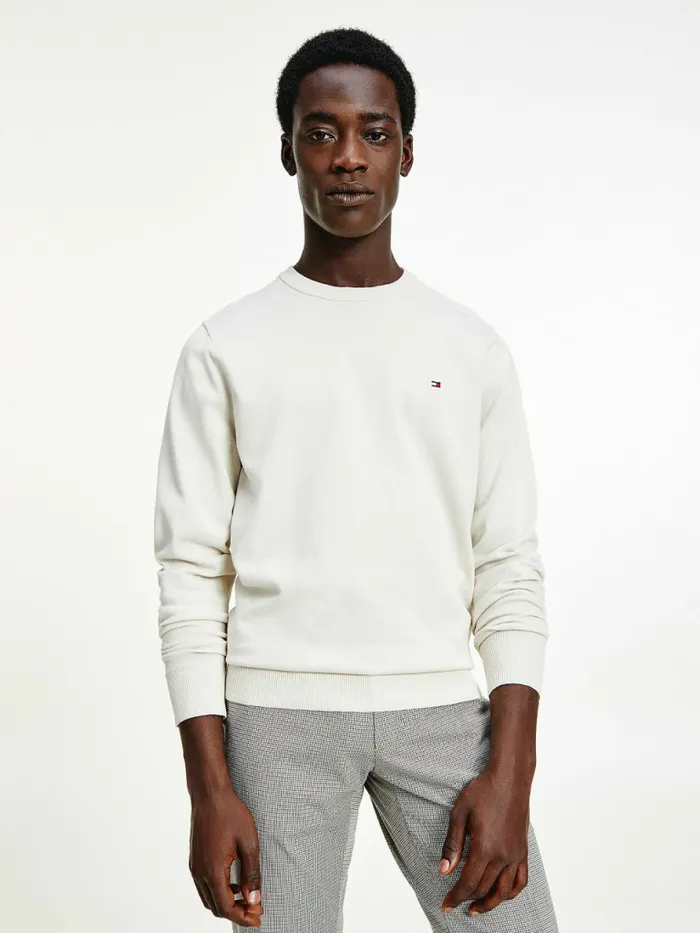 Tommy Hilfiger 1985 Collection Th Flex Sweatshirt Alabaster Mens Knitwear Gift for Friend Tommy Hilfiger 1985 Collection Th Flex Sweatshirt Alabaster Mens Knitwear Gift for Friend