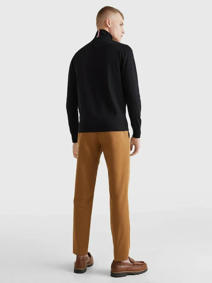 Tommy Hilfiger 1985 Collection Th Flex ZipThru Cardigan Black Mens Knitwear Popular