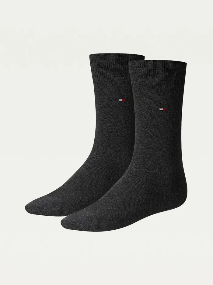 Tommy Hilfiger 2Pack Classics Socks Anthracite Melange Mens Essentials Popular Tommy Hilfiger 2Pack Classics Socks Anthracite Melange Mens Essentials Popular