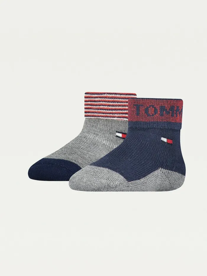 Tommy Hilfiger 2Pack FoldOver Cuff Socks Tommy Original Boys Underwear and Socks Casaul Tommy Hilfiger 2Pack FoldOver Cuff Socks Tommy Original Boys Underwear and Socks Casaul