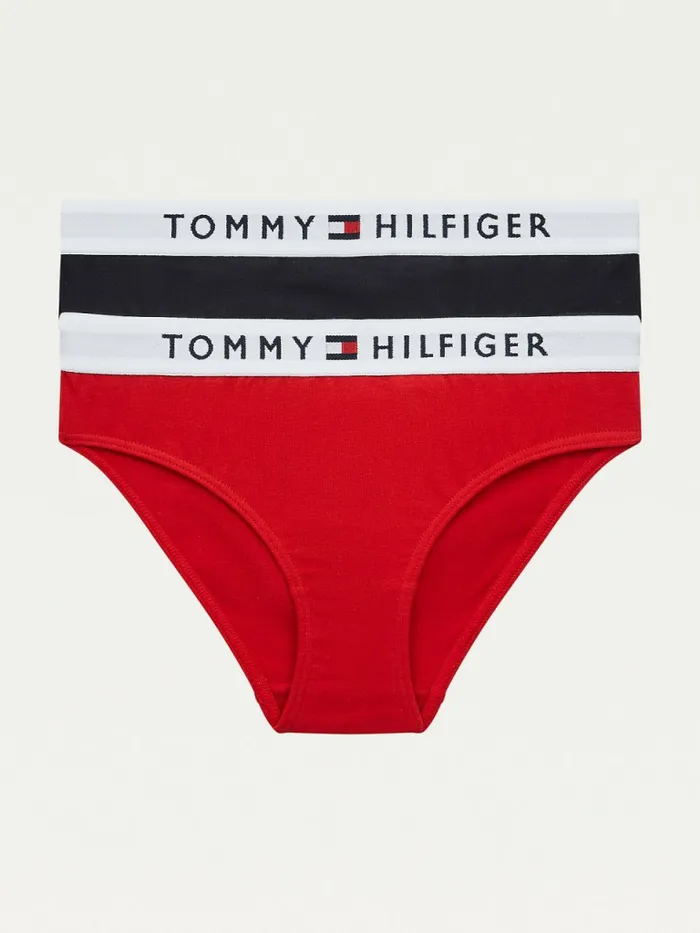 Tommy Hilfiger 2Pack Original Logo Waistband Briefs Primary RedDesert Sky Girls Underwear and Socks Sale Tommy Hilfiger 2Pack Original Logo Waistband Briefs Primary RedDesert Sky Girls Underwear and Socks Sale