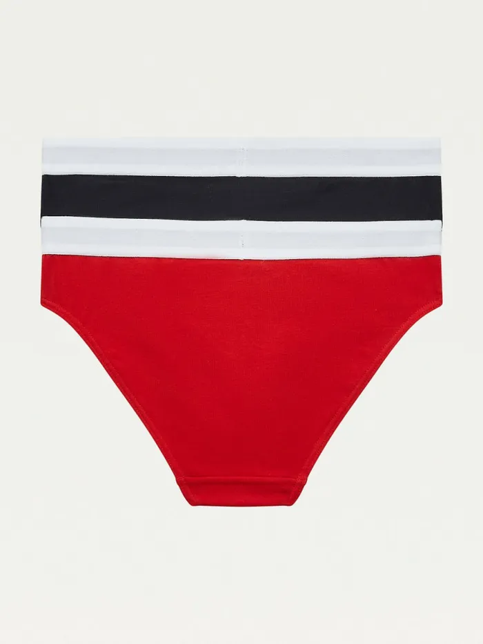 Tommy Hilfiger 2Pack Original Logo Waistband Briefs Primary RedDesert Sky Girls Underwear and Socks Sale