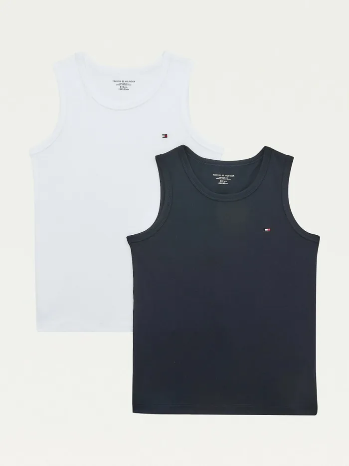 Tommy Hilfiger 2Pack Original Tank Tops WhiteDesert Sky Boys Underwear and Socks Popular Tommy Hilfiger 2Pack Original Tank Tops WhiteDesert Sky Boys Underwear and Socks Popular