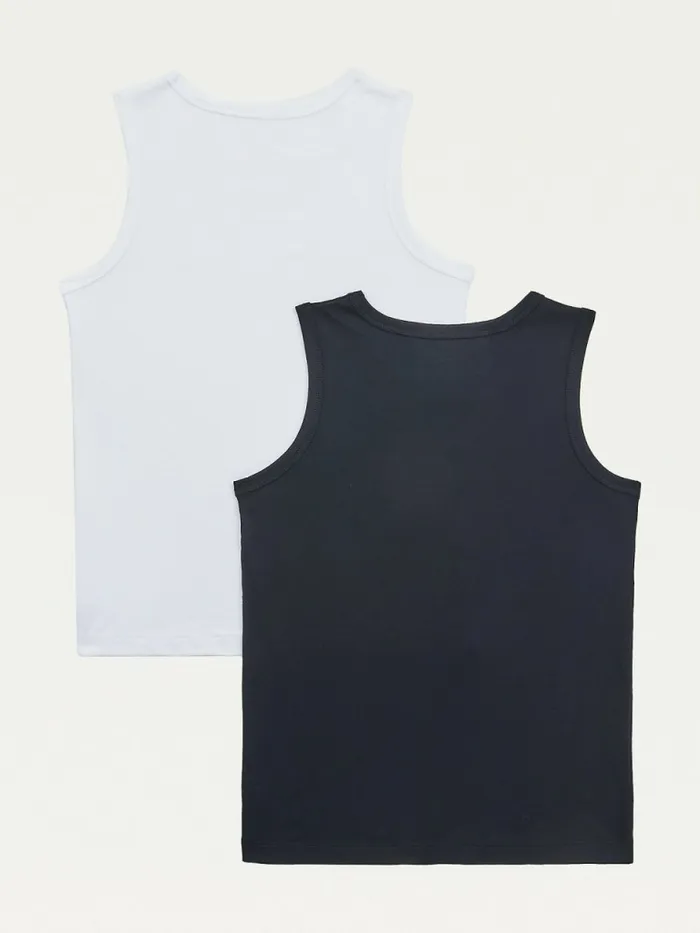 Tommy Hilfiger 2Pack Original Tank Tops WhiteDesert Sky Boys Underwear and Socks Popular