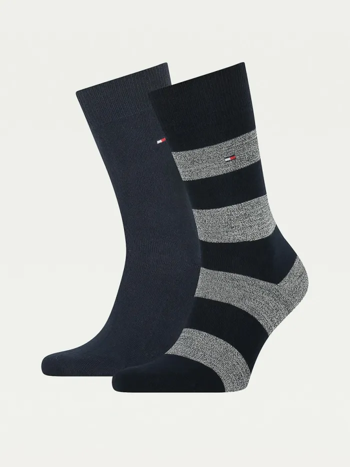 Tommy Hilfiger 2Pack Rugby Socks NavyRed Mens Socks Gift Ideas