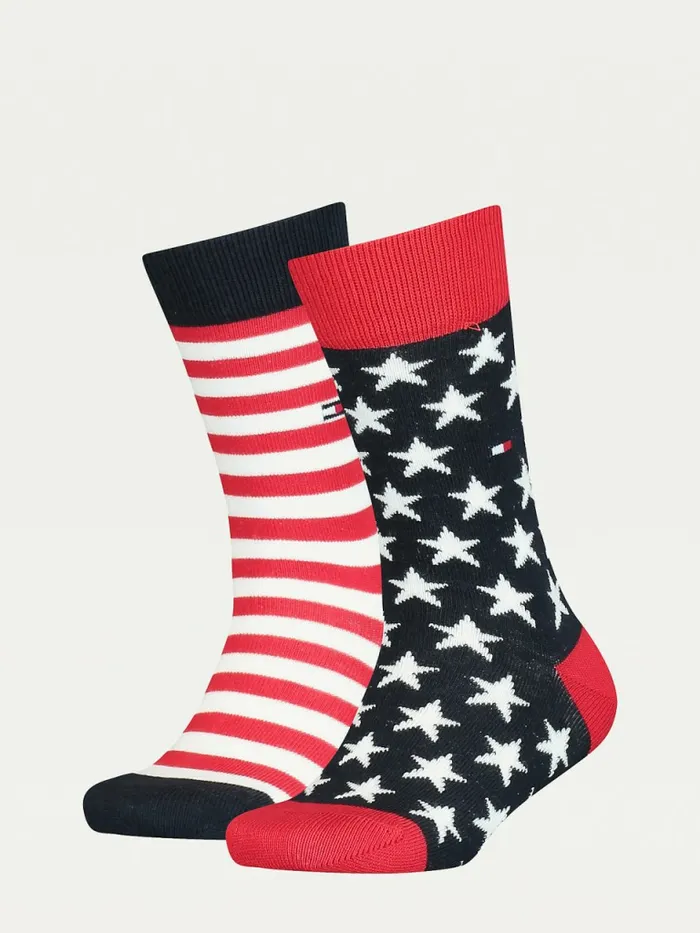 Tommy Hilfiger 2Pack Stars And Stripes Socks Tommy Original Girls Underwear and Socks Gift for Friend Tommy Hilfiger 2Pack Stars And Stripes Socks Tommy Original Girls Underwear and Socks Gift for Friend