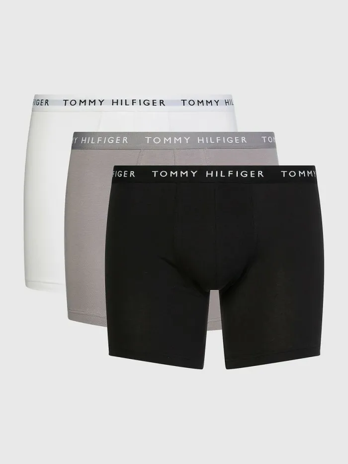 Tommy Hilfiger 3Pack Logo Waistband Boxer Briefs BlackSublunarWhite Mens Underwear Gift Ideas Tommy Hilfiger 3Pack Logo Waistband Boxer Briefs BlackSublunarWhite Mens Underwear Gift Ideas