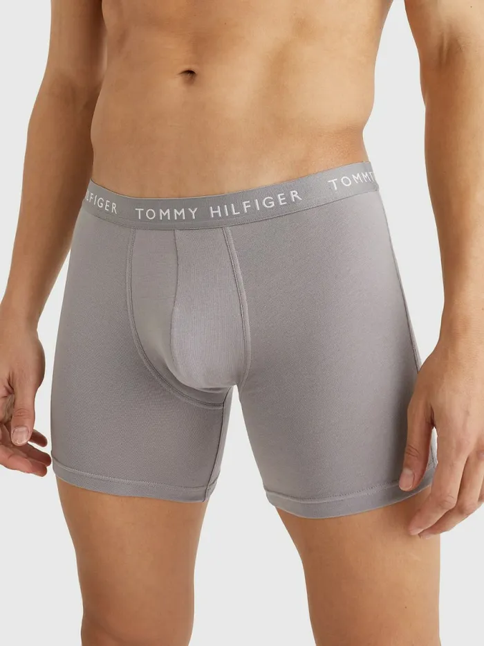 Tommy Hilfiger 3Pack Logo Waistband Boxer Briefs BlackSublunarWhite Mens Underwear Gift Ideas