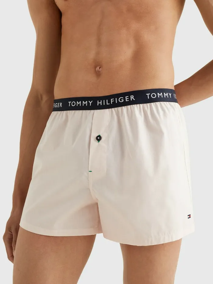 Tommy Hilfiger 3Pack Logo Waistband Boxer Shorts Desert SkyMaui GreenPale Pink Mens Underwear On Sale
