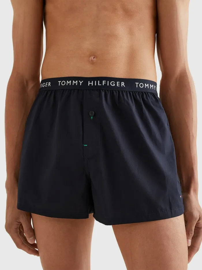 Tommy Hilfiger 3Pack Logo Waistband Boxer Shorts Desert SkyMaui GreenPale Pink Mens Underwear On Sale
