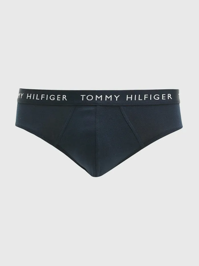 Tommy Hilfiger 3Pack Logo Waistband Briefs Des SkyPetrol BluePrim Red Mens Underwear Gift Ideas