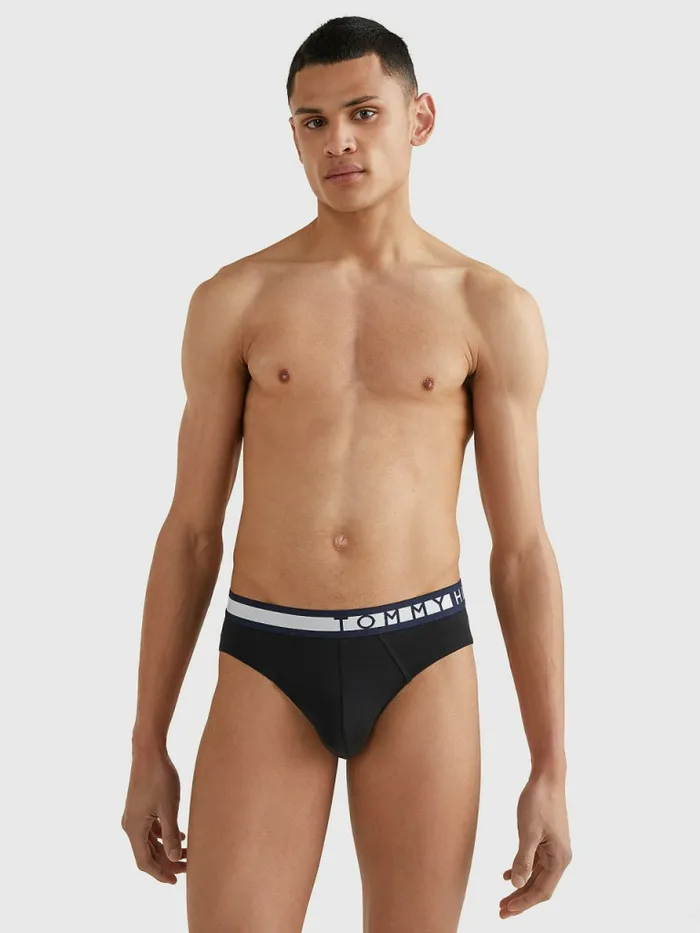 Tommy Hilfiger 3Pack Logo Waistband Briefs PvhblackPvhblackPvhblack Mens Underwear Cheap On Sale