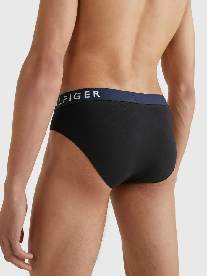 Tommy Hilfiger 3Pack Logo Waistband Briefs PvhblackPvhblackPvhblack Mens Underwear Cheap On Sale