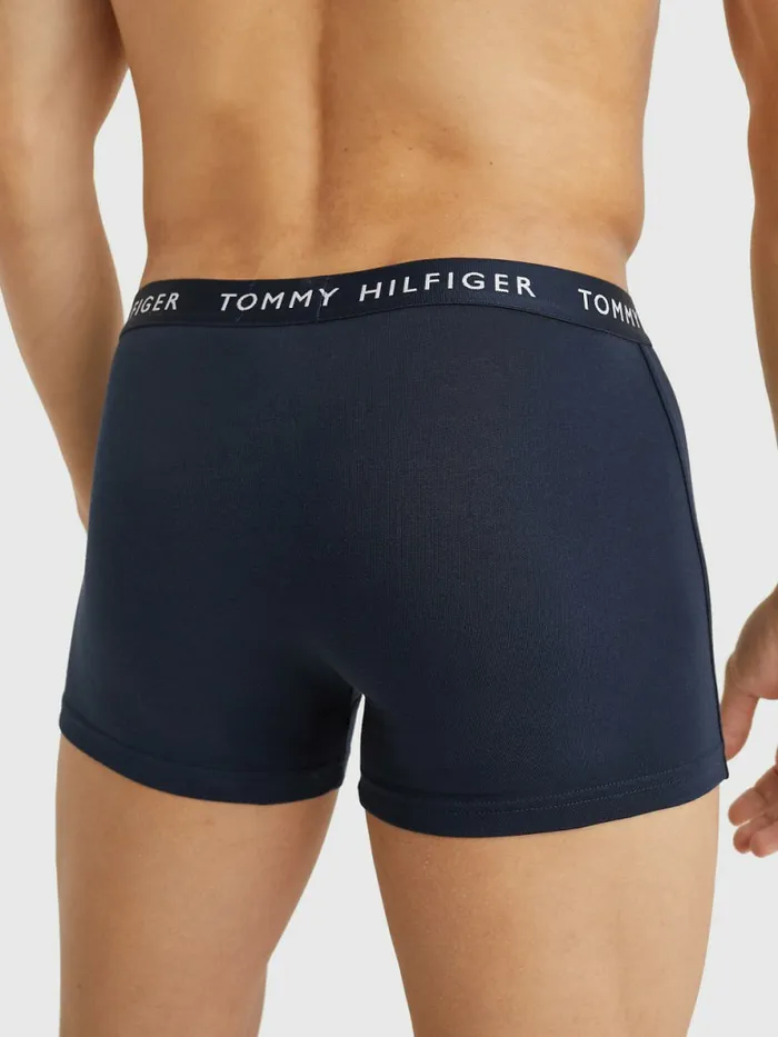 Tommy Hilfiger 3Pack Repeat Logo Trunks Army GrnHydr BlueDes Sky Mens Underwear Near Me