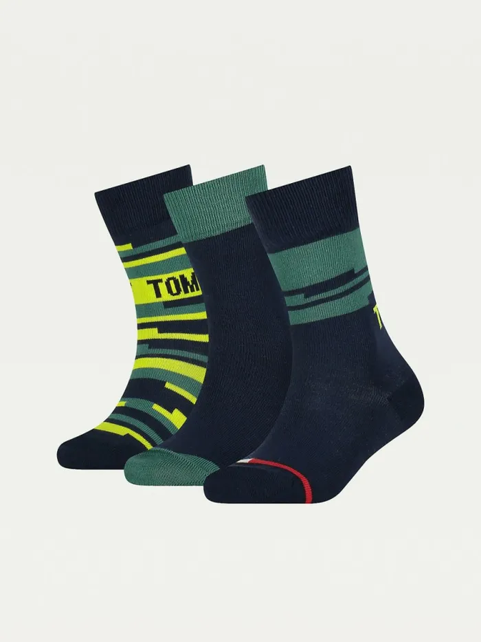 Tommy Hilfiger 3Pack Socks Gift Box Lime Girls Underwear and Socks On Sale