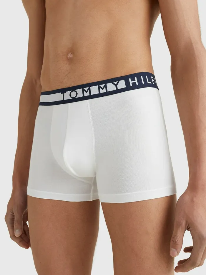 Tommy Hilfiger 3Pack Statement Waistband Trunks NavyblazerTangoredPvhwhite Mens Underwear Gift 4 You