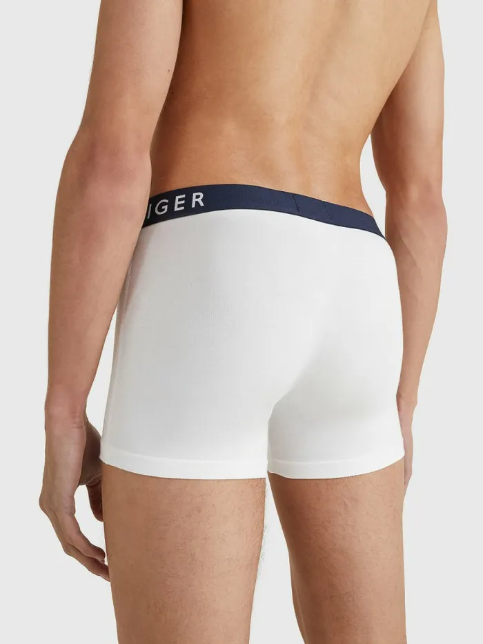 Tommy Hilfiger 3Pack Statement Waistband Trunks NavyblazerTangoredPvhwhite Mens Underwear Gift 4 You