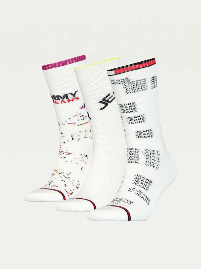 Tommy Hilfiger 3Pack Stretch Cotton Gift Box Socks White Mens Socks Gift Ideas