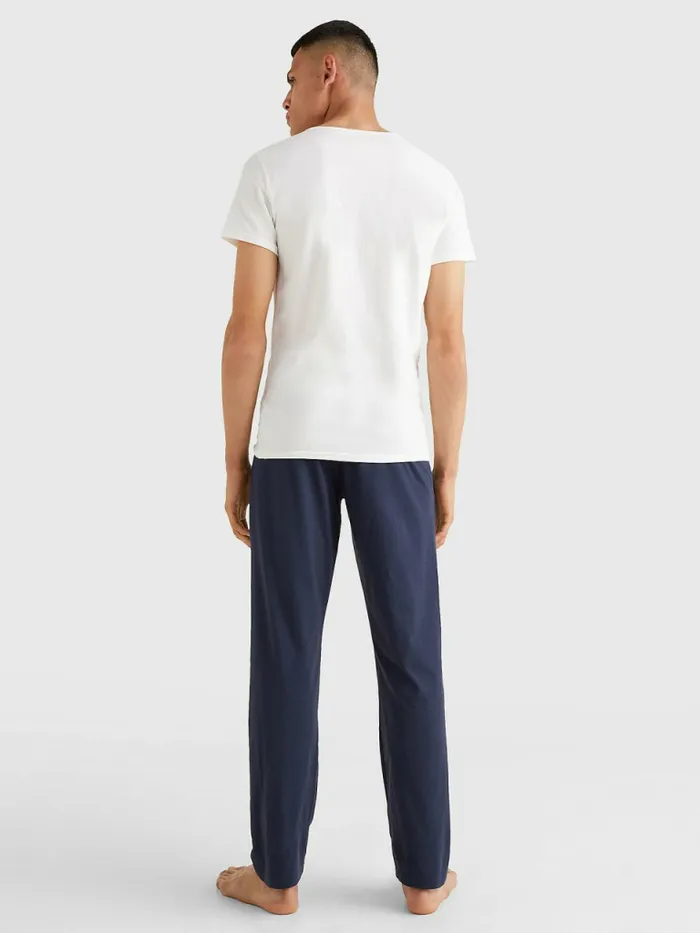 Tommy Hilfiger 3 Pack VNeck Cotton TShirts White Mens Loungewear and Nightwear On Sale