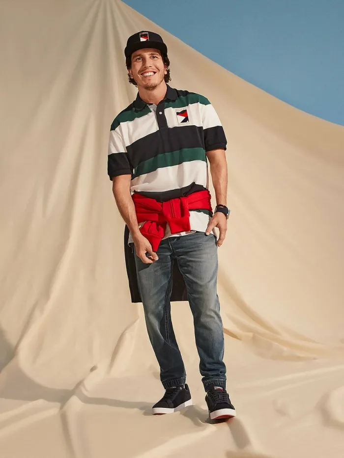 Tommy Hilfiger Adaptive Block Stripe Regular Polo Green Room Mens Polo Shirts Gift 4 You Tommy Hilfiger Adaptive Block Stripe Regular Polo Green Room Mens Polo Shirts Gift 4 You
