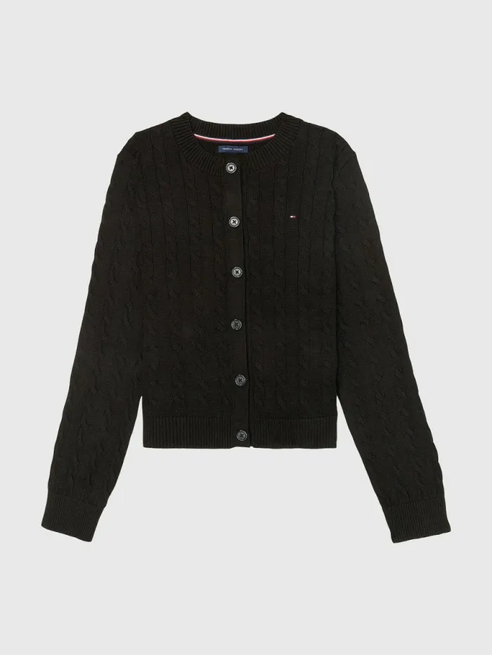 Tommy Hilfiger Adaptive ButtonUpLook Cardigan Th Deep Black Womens Knitwear Near Me Tommy Hilfiger Adaptive ButtonUpLook Cardigan Th Deep Black Womens Knitwear Near Me