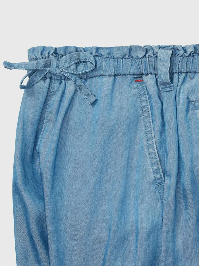 Tommy Hilfiger Adaptive Chambray Joggers Light Wash Girls Trousers Shorts and Skirts Sale