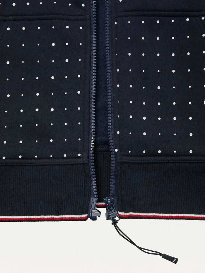 Tommy Hilfiger Adaptive Dot Print Hoody Masters NavyMulti Womens Sweatshirts and Hoodies Gift 4 You