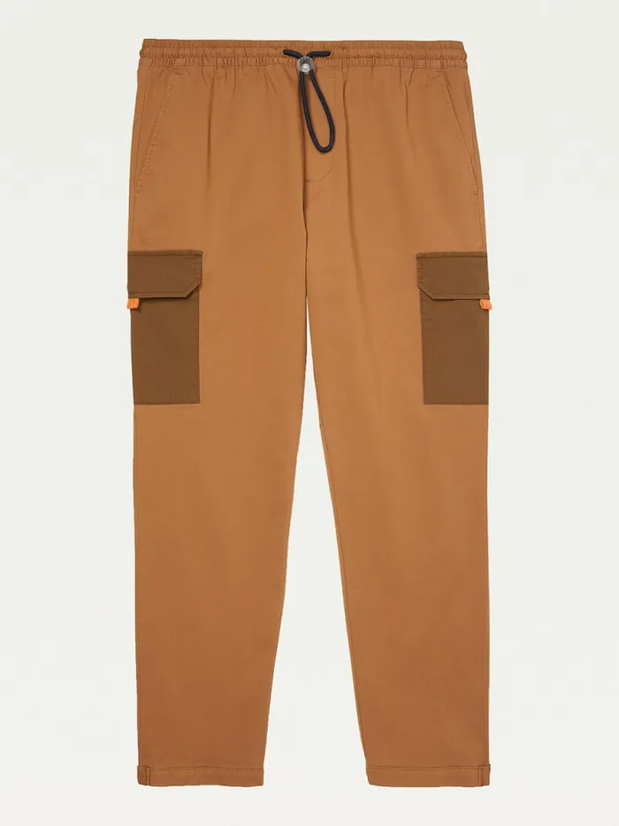 Tommy Hilfiger Adaptive Elasticated Cargo Joggers Golden Rays Mens Trousers