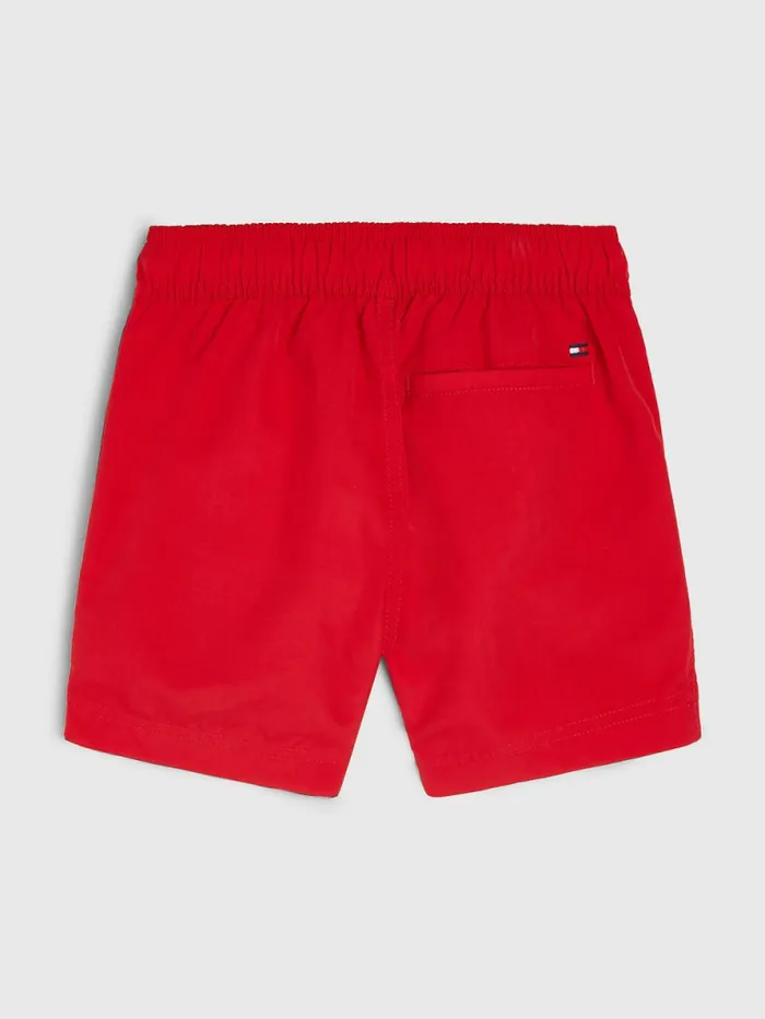 Tommy Hilfiger Adaptive Flag Swim Shorts Apple Red Boys Swimwear Online
