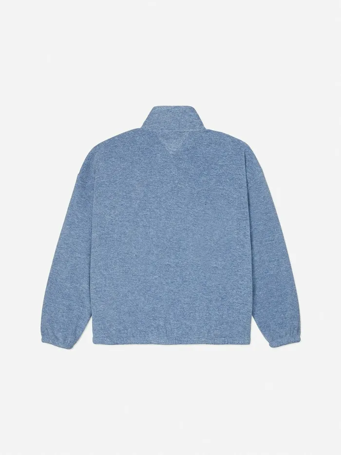 Tommy Hilfiger Adaptive Half Zip Popover Sweatshirt Indigo Htr Womens Sweatshirts and Hoodies Gift for Friend