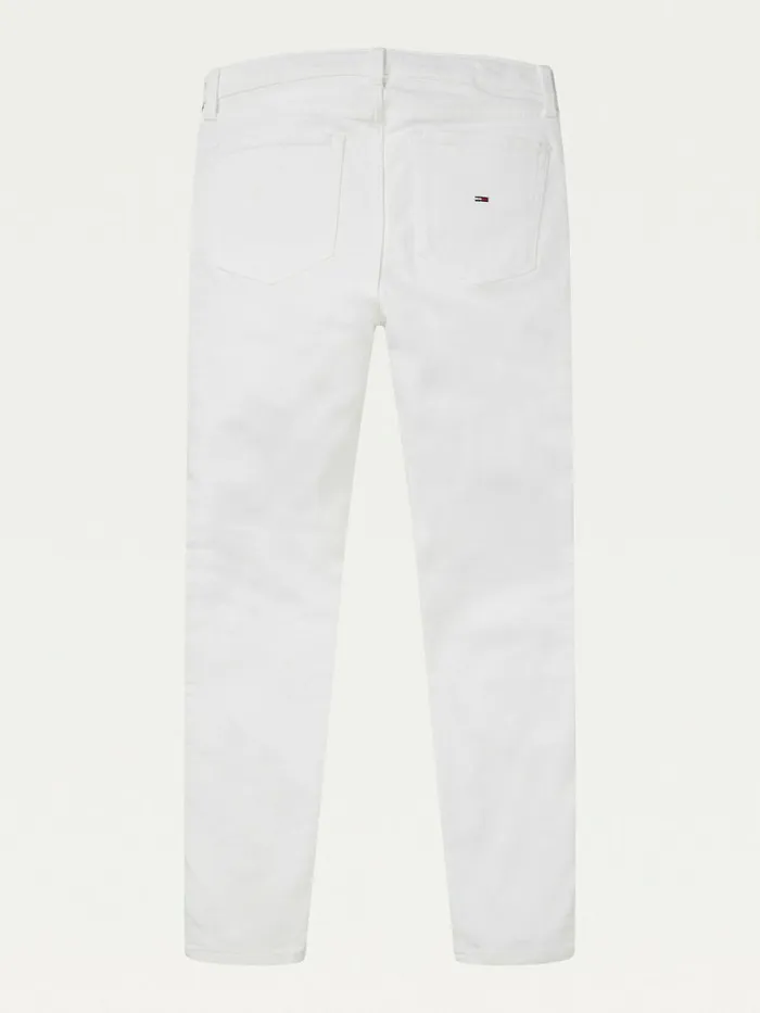 Tommy Hilfiger Adaptive Mid Rise Skinny Jeans Leggings White Denim Womens Jeans On Sale