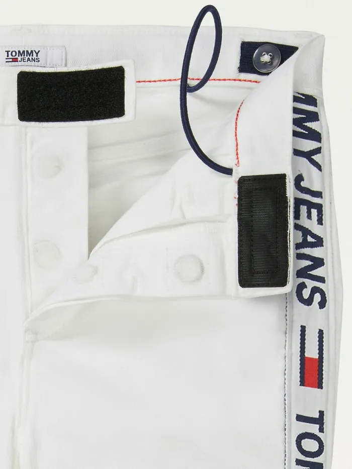 Tommy Hilfiger Adaptive Mid Rise Skinny Jeans Leggings White Denim Womens Jeans On Sale