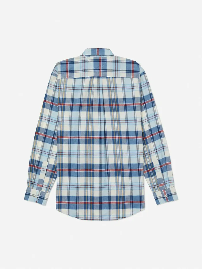 Tommy Hilfiger Adaptive Plaid Check Regular Fit Shirt Calm Water Mens Tommy Adaptive