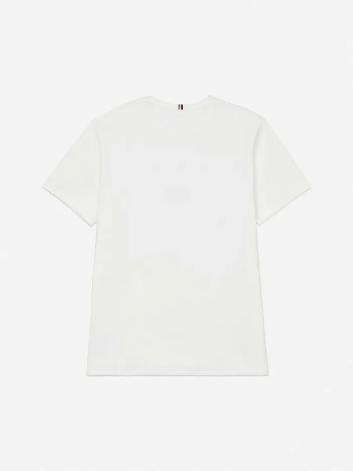 Tommy Hilfiger Adaptive Pure Cotton Logo TShirt Bright White Mens Tommy Adaptive
