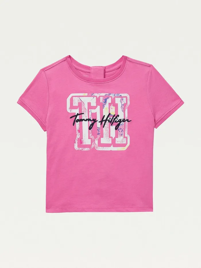 Tommy Hilfiger Adaptive Seated Fit Logo TShirt Whimsical Violet Girls Tops and TShirts For Sale Tommy Hilfiger Adaptive Seated Fit Logo TShirt Whimsical Violet Girls Tops and TShirts For Sale